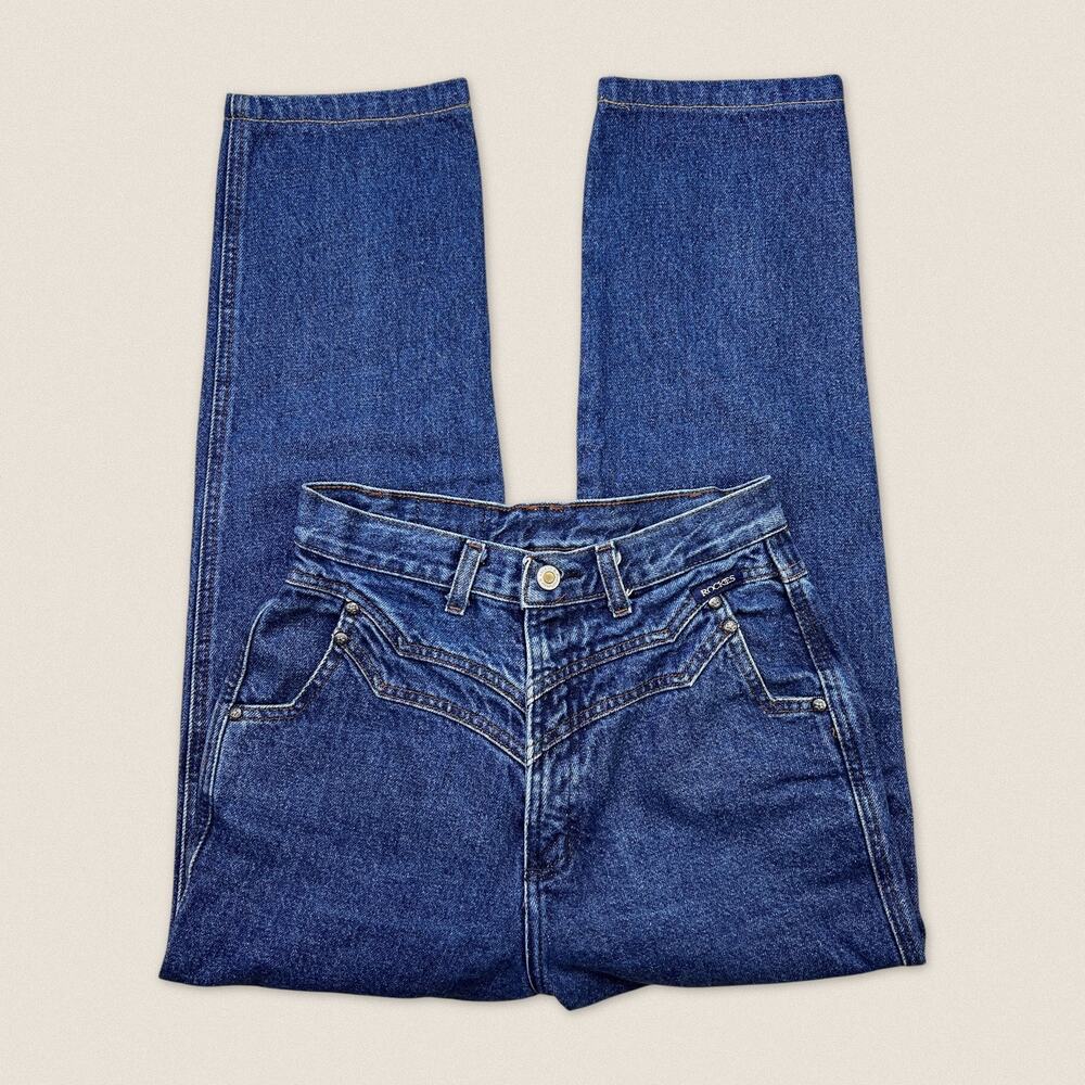 Vintage Western Rockies Rocky Mountain Blue Yoke Jeans 5/6 - Size 26 x 26